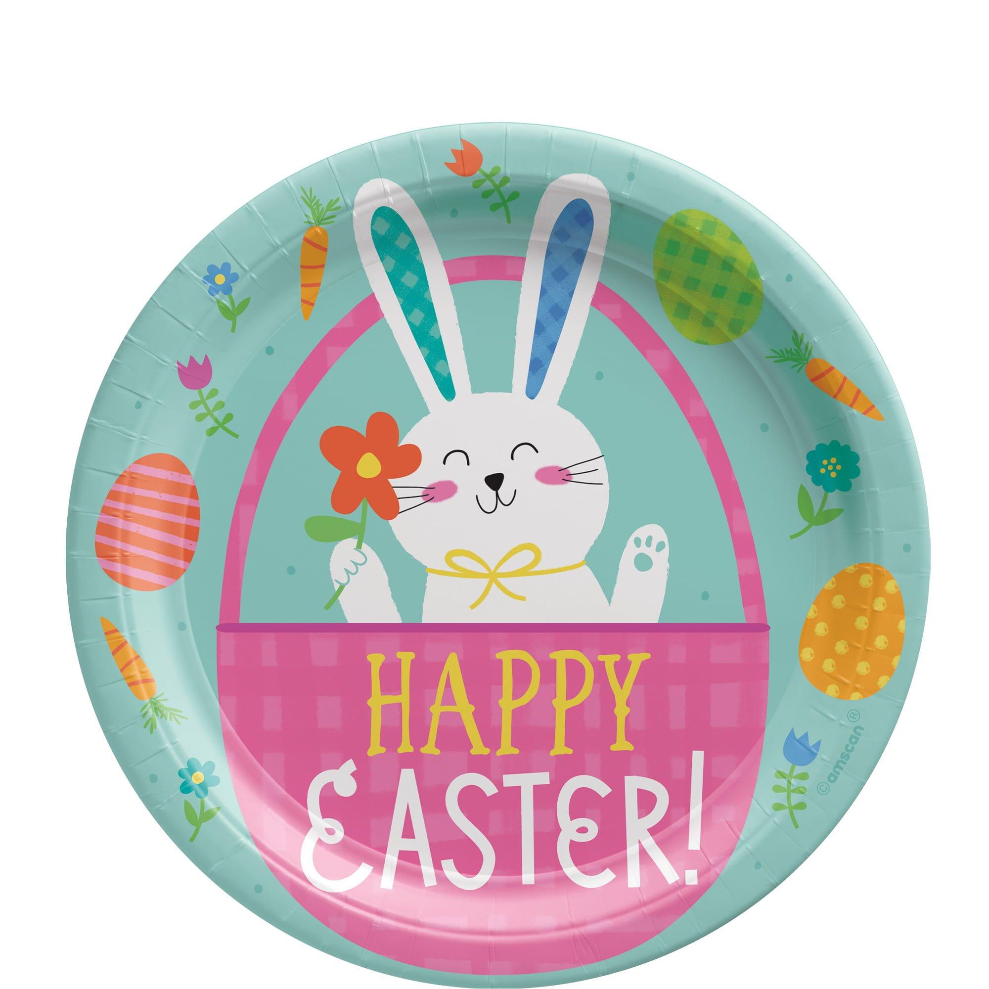 Funny Bunny Easter Paper Plates, 9in, 8ct