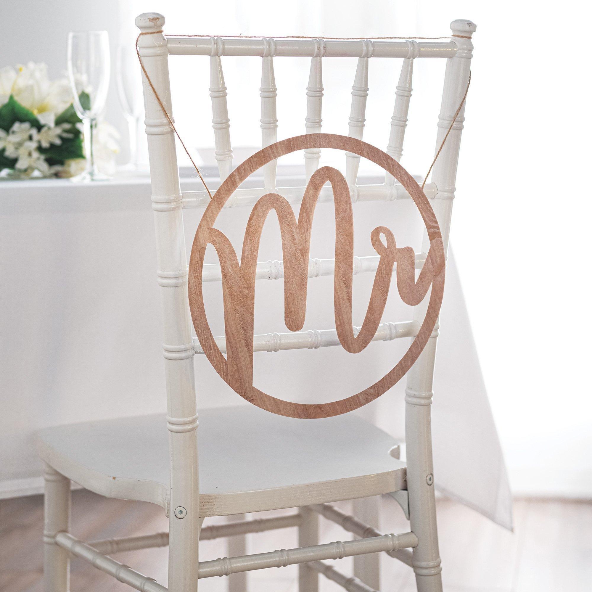 Wedding MDF Chair Sign, 11.5in