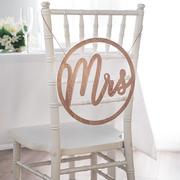 Wedding Mrs. & Mrs. MDF Chair Sign, 11.5in