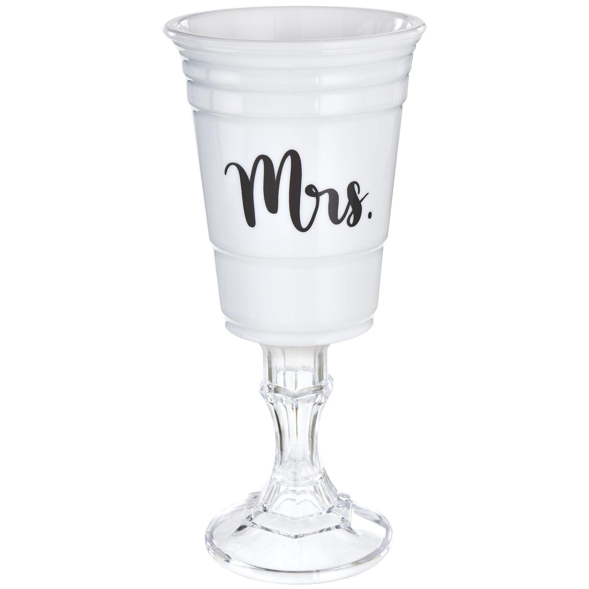 White Plastic Stemmed Cup, 15oz