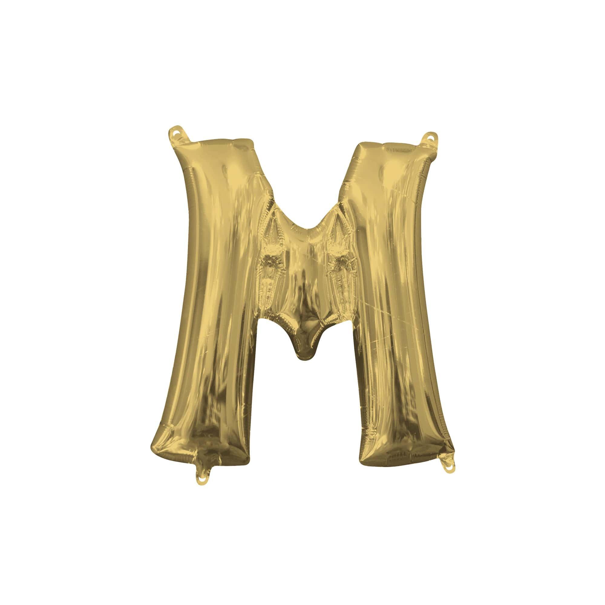 13in Air-Filled White Gold Letter Balloon (A)