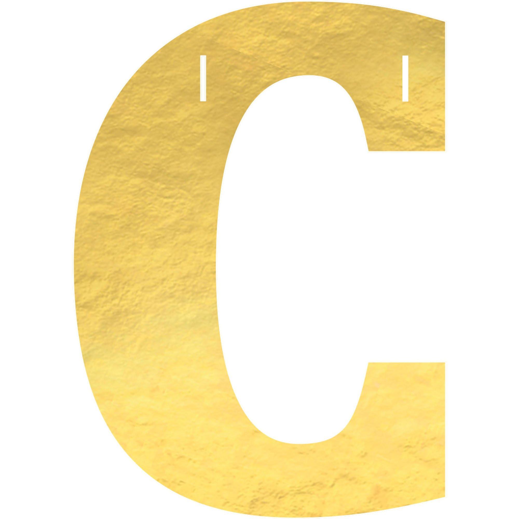 Metallic Gold Letter (I) Cardstock Cutout, 6.25in x 4.5in - Create Your Own  Banner