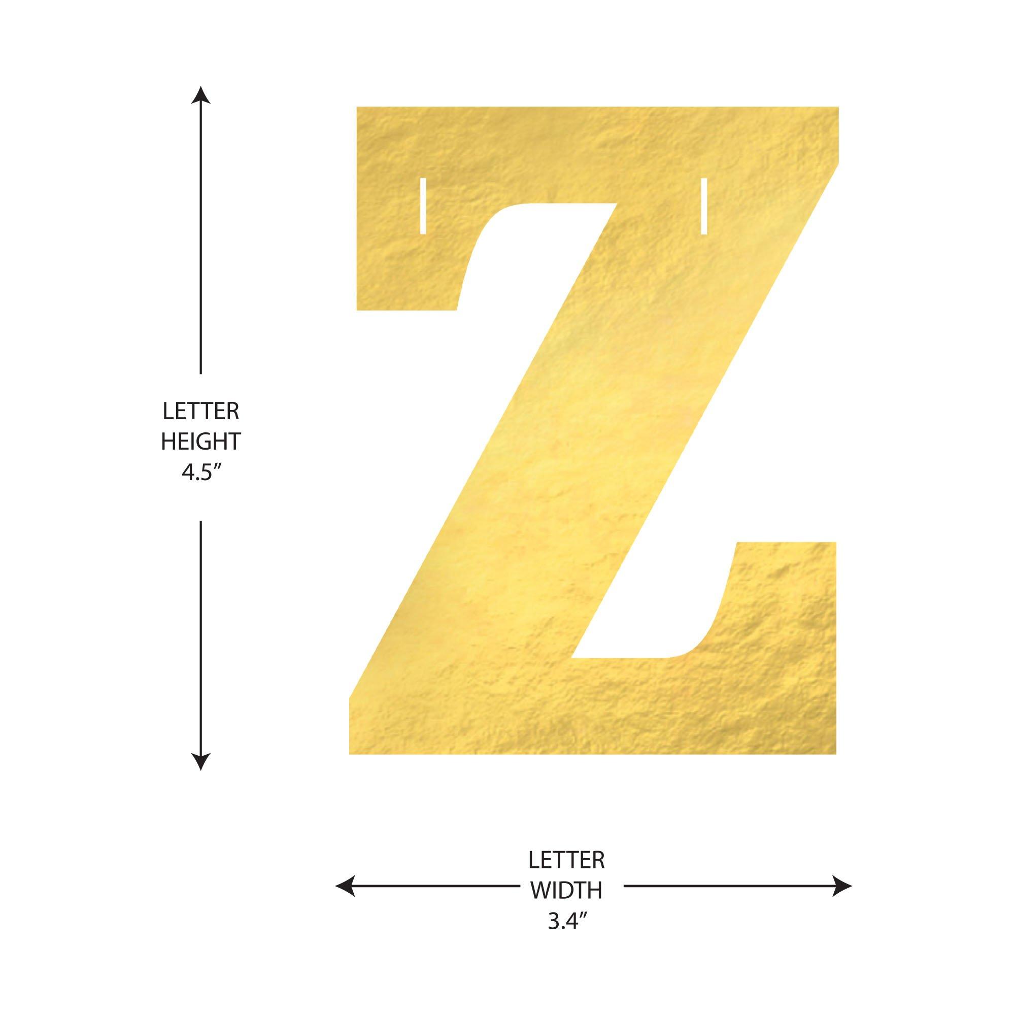 Metallic Gold Letter Cardstock Cutout, 6.25in x 4.5in - Create