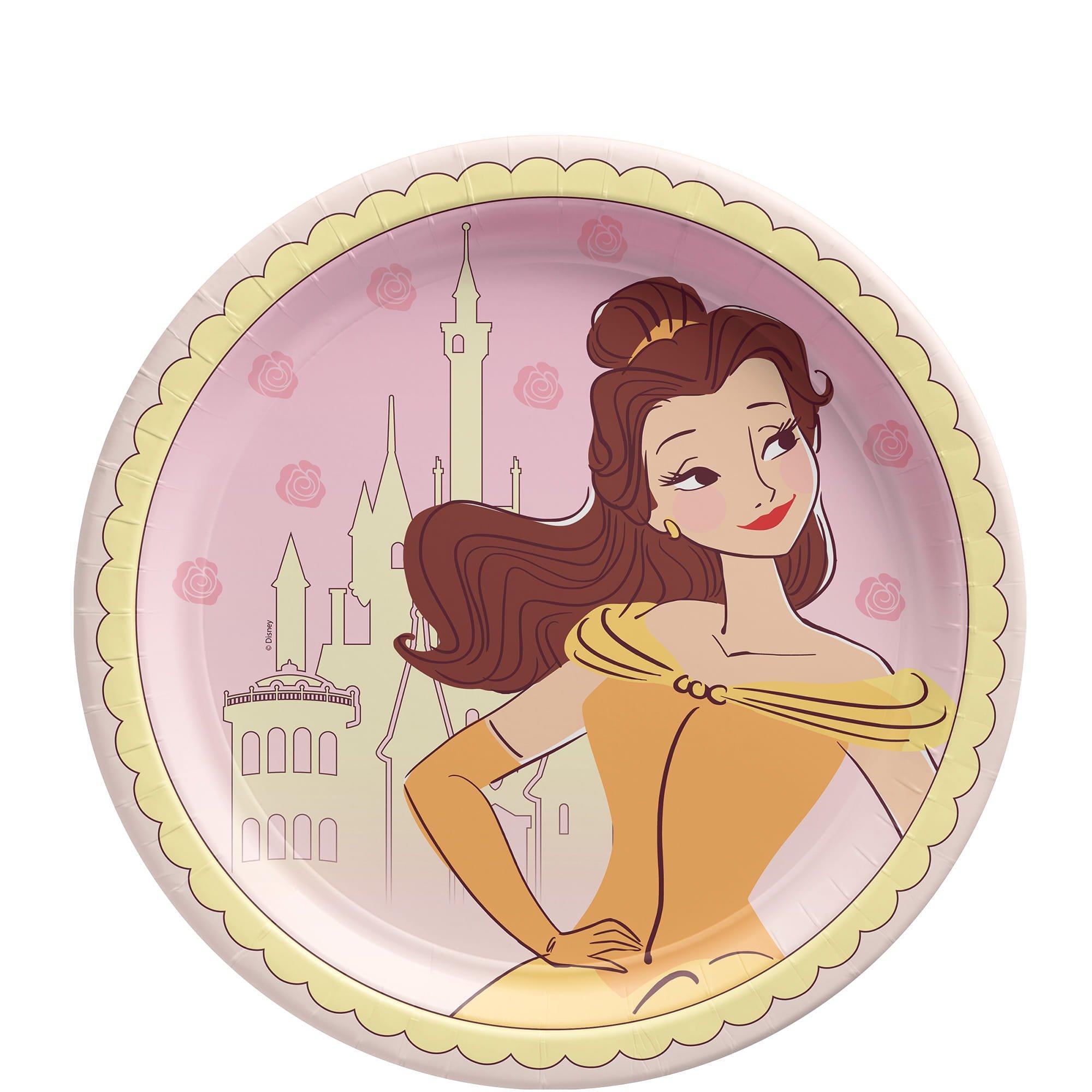 Disney Belle Once Upon A Time Paper Lunch Plate, 8ct