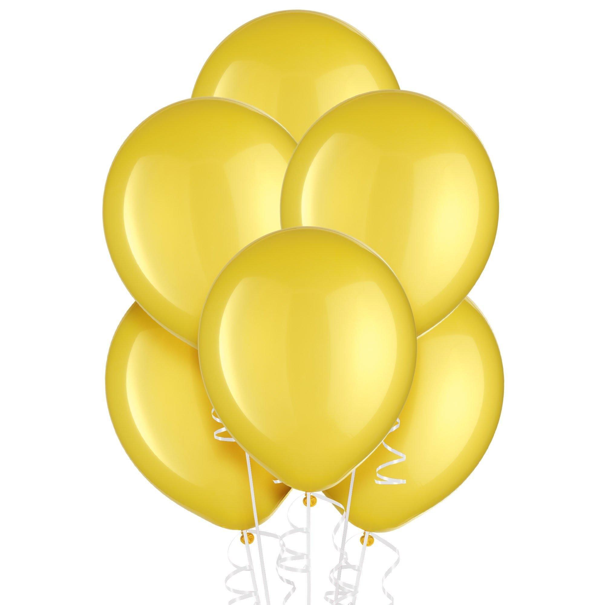 15ct, 12in, Yellow Latex Balloons