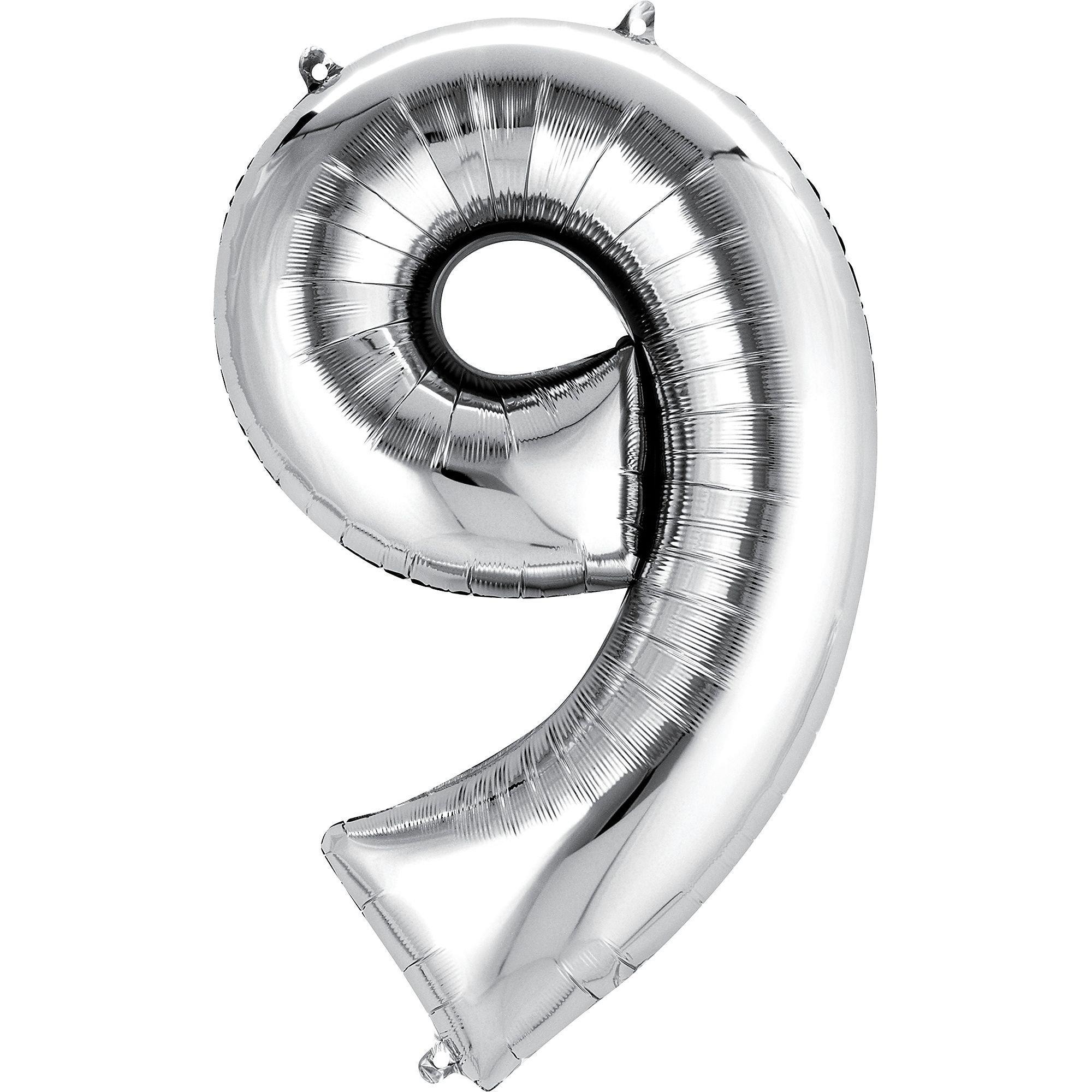 34in Silver Number 9 Balloon | Party City