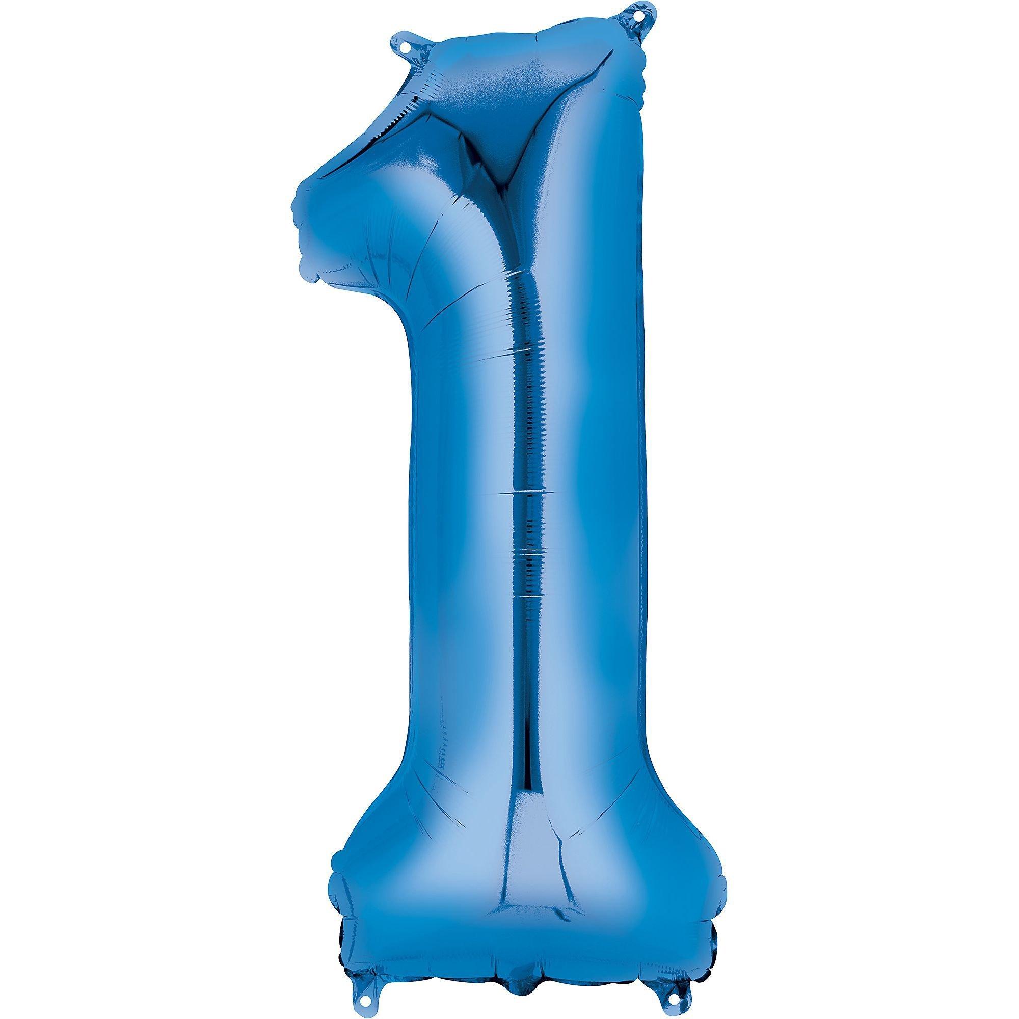 12 Inch Sky Blue Number 1 Balloons (20 pieces)