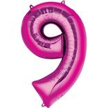 34in Bright Pink Number Balloon (9)