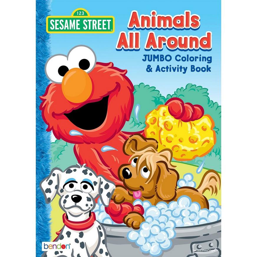 Sesame Street Stickers Toddler Coloring Book Set ~ Color By Number 