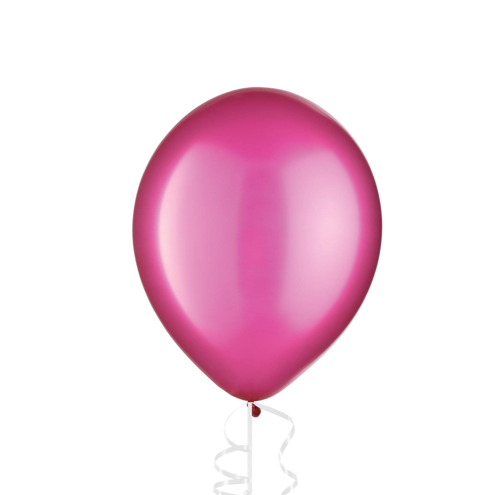 Bright Pink Pearl Latex Balloons