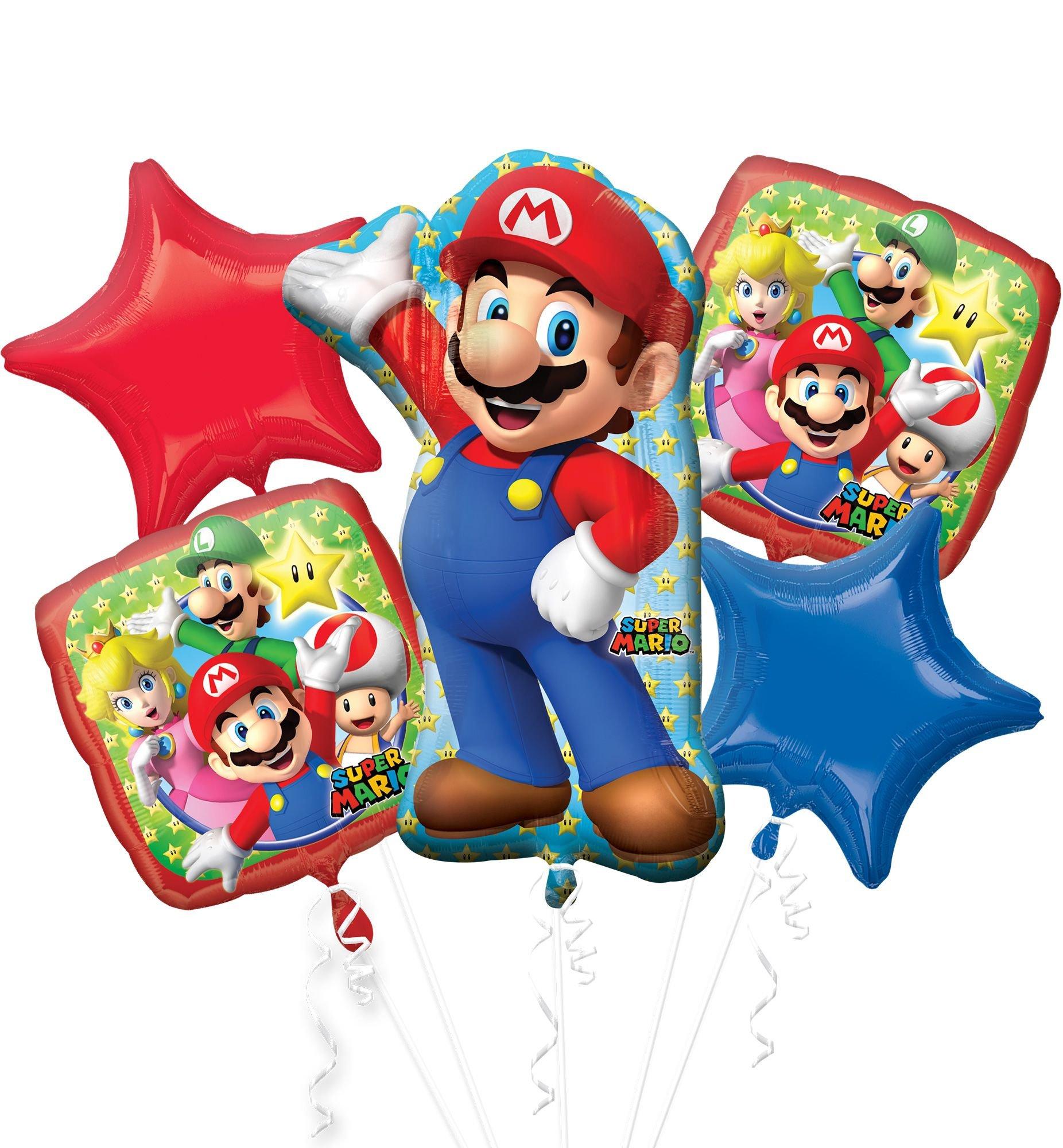 Super Mario Balloons Birthday Party Luigi Balloon Decorations Packs Gamer  Switch