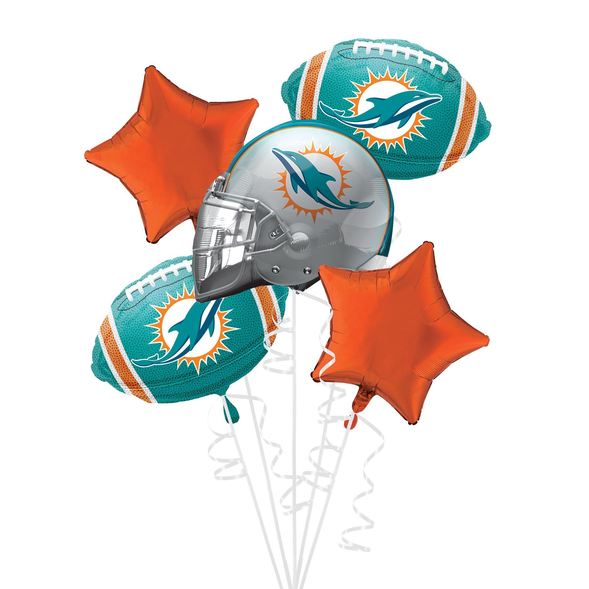 Miami Dolphins Foil Balloon Bouquet