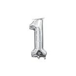 13in Air-Filled Silver Number Balloon (1)
