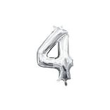 13in Air-Filled Silver Number Balloon (4)