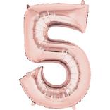 34in Rose Gold Number Balloon (5)