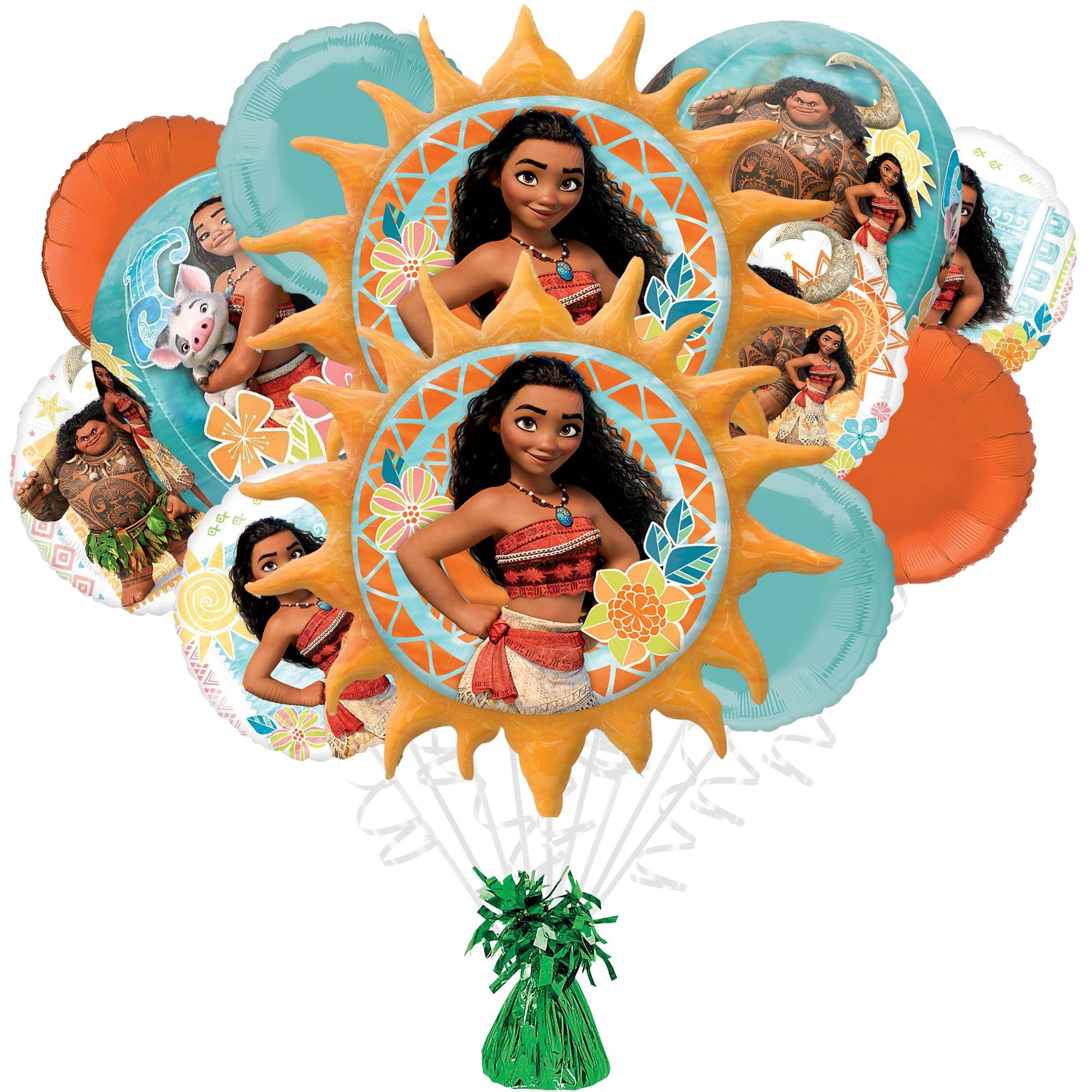 Moana Foil Balloon Bouquet with Balloon Weight