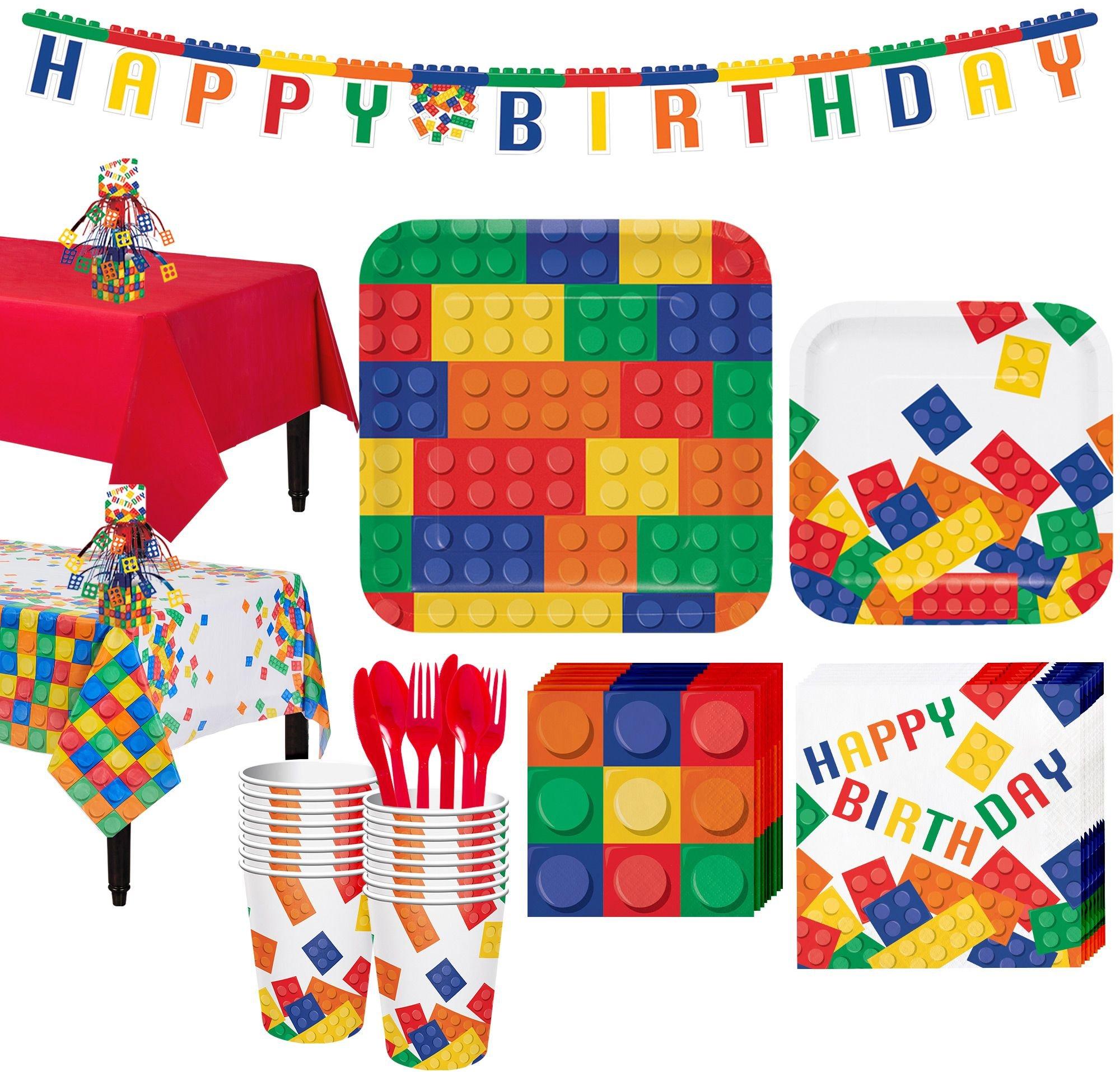 maflen building blcok birthday party supplies,pin the tail on the