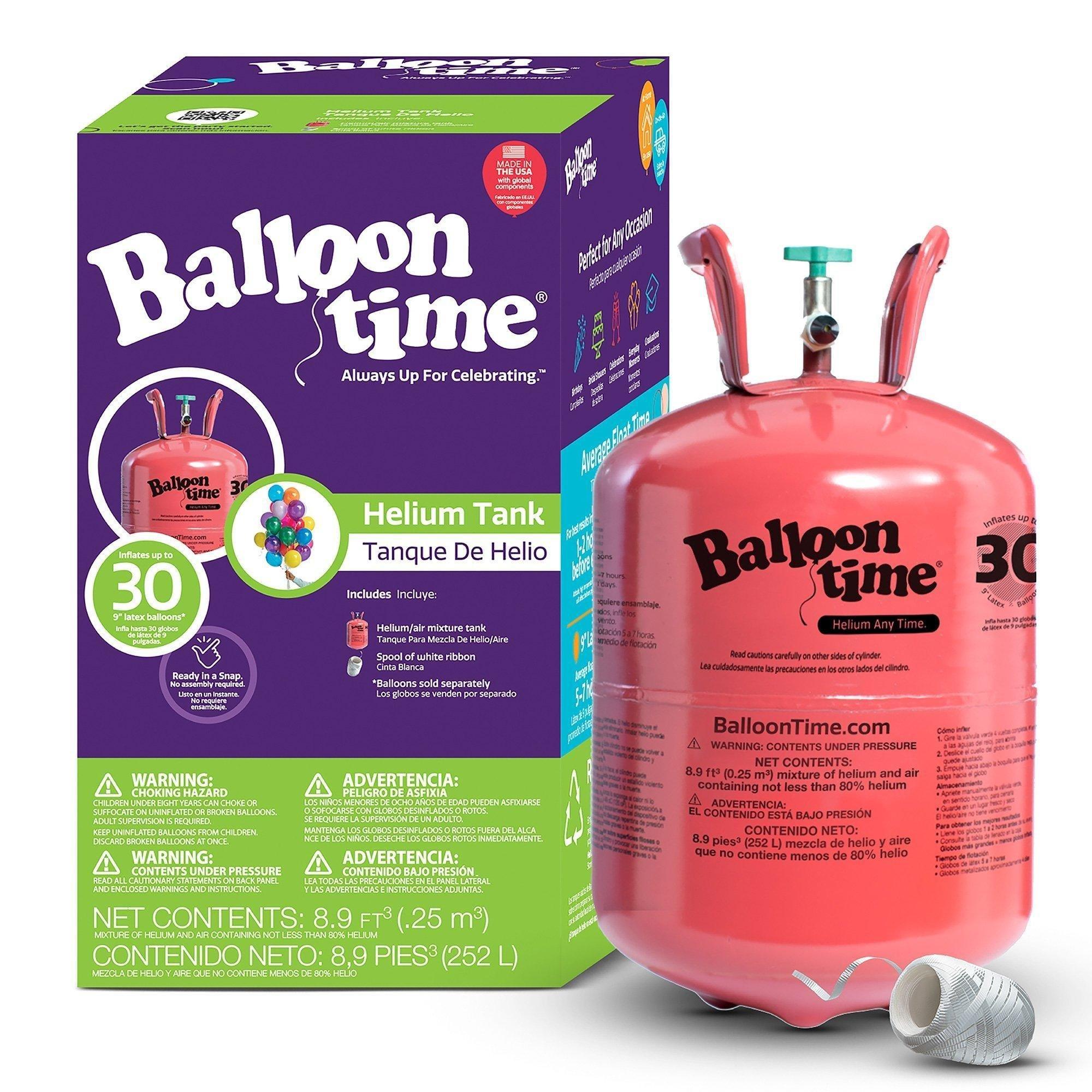 Unique Helium Ballon Tank Kit For Birthday Party, Includes 50 Balloons &  Ribbons