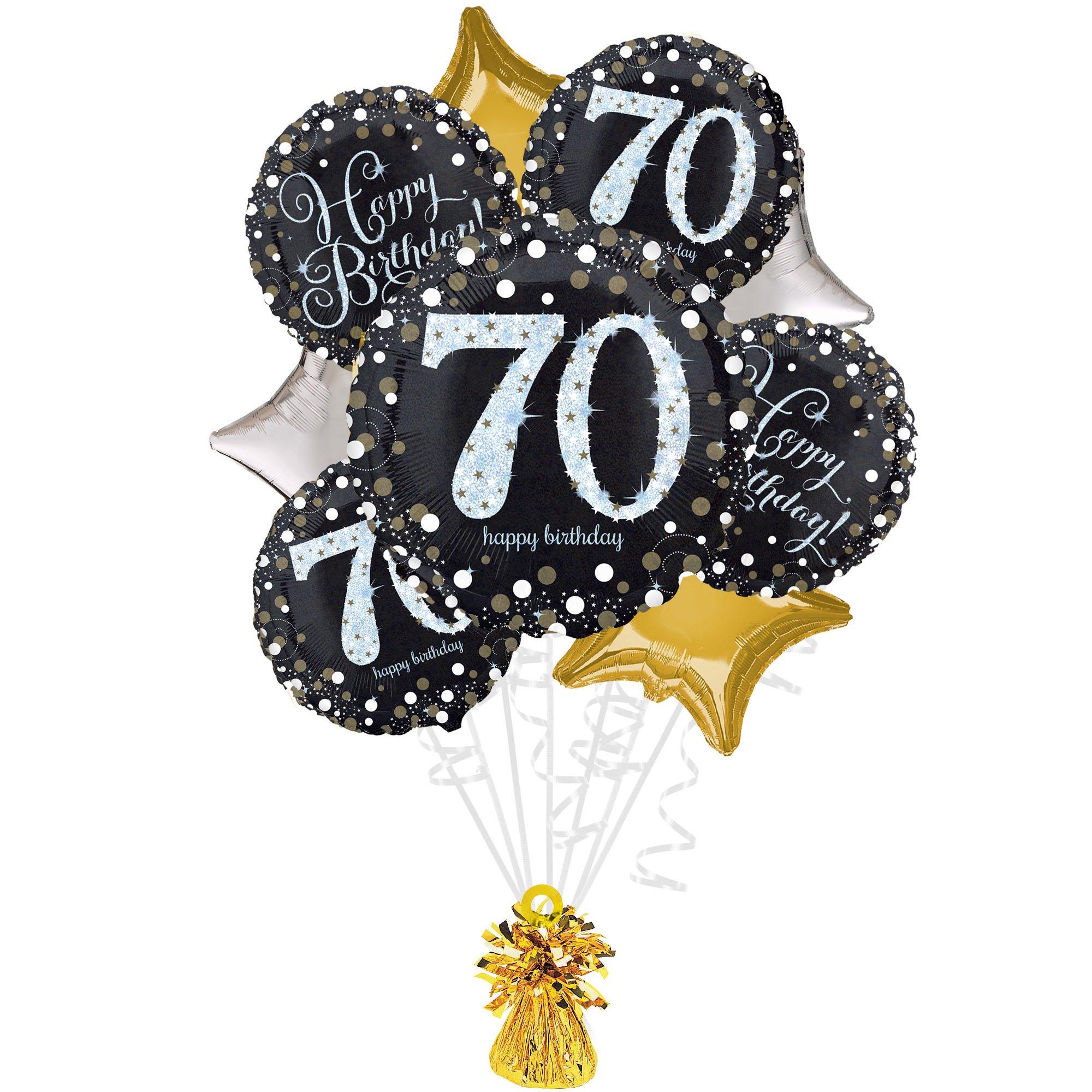 Sparkling Celebration 70th Birthday Foil Balloon Bouquet