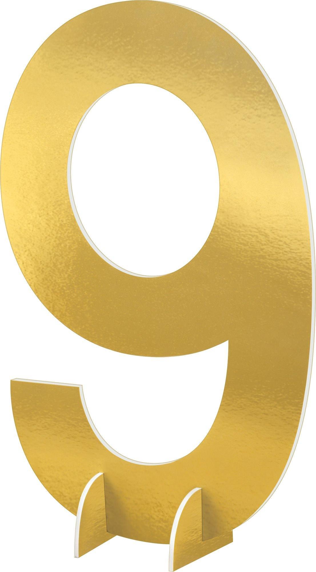 Giant Metallic Gold Number 9 Sign 24in | Party City