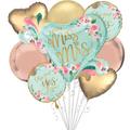 Premium Mint to Be Bridal Shower Foil Balloon Bouquet, 8pc