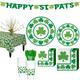 Lucky Shamrock St. Patrick’s Day Tableware Kit for 16 Guests