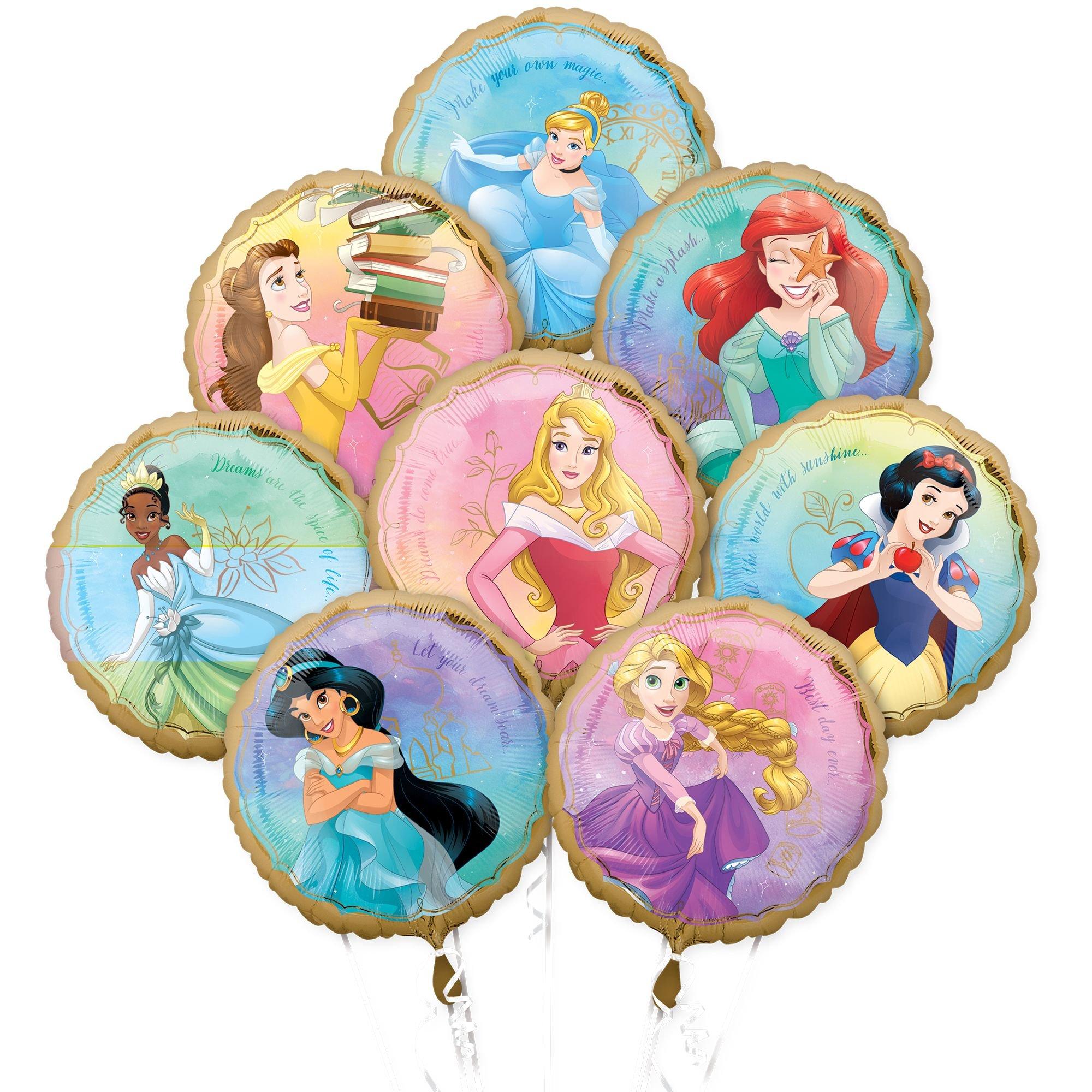 Disney Princess Snow White Cinderella Aurora Ariel Belle Jasmine Balloon  Girl's Birthday Party Decoration Baby Shower
