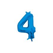 13in Air-Filled Blue Number 0-9 Balloons