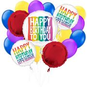 Rainbow Wish Birthday Foil Balloon Bouquet