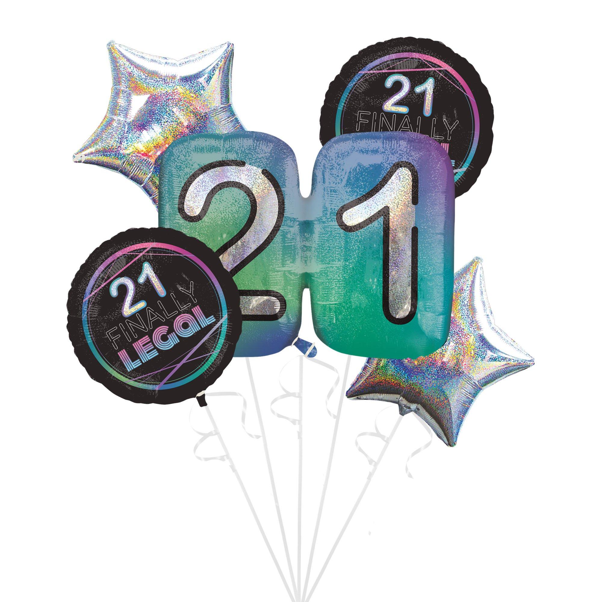Finally 21 Birthday Foil Balloon Bouquet