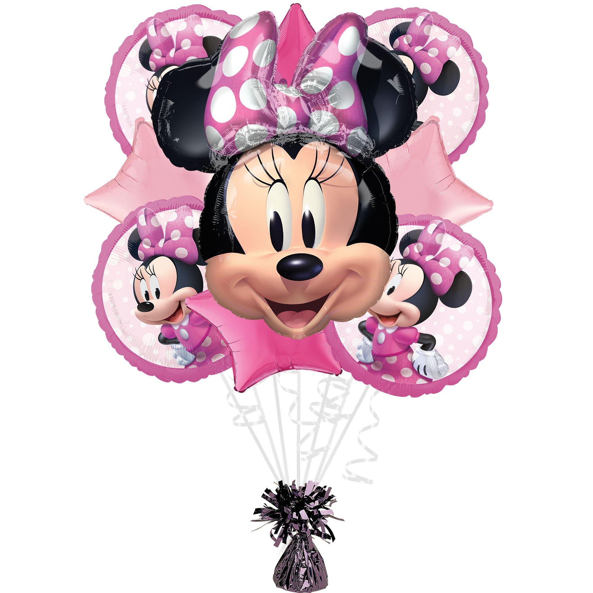Globos Minnie Mouse Flowers Bouquet Helio 6 • Envíos CDMX