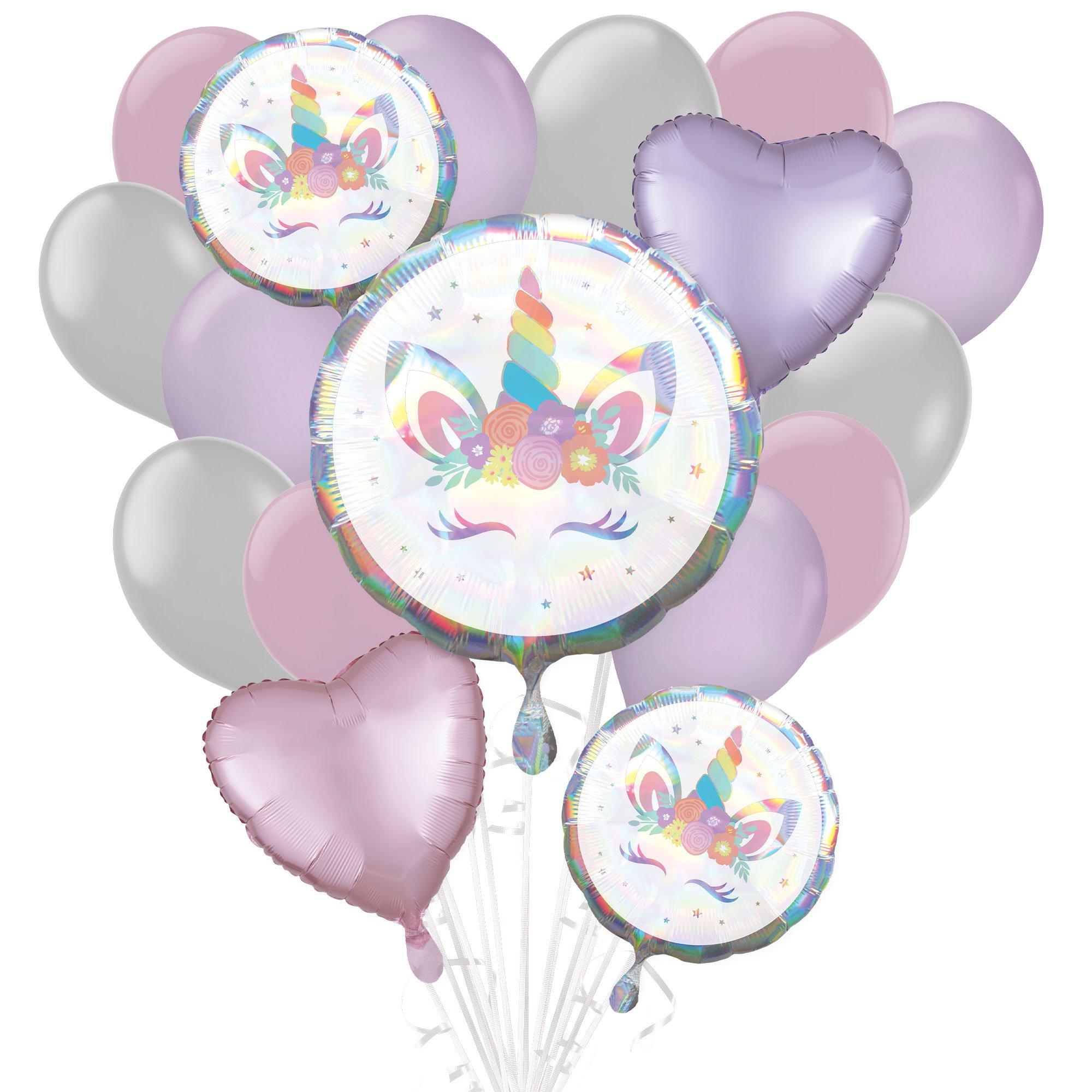Unicorn Birthday Decorations for Girls Unicorn Balloons Set Rainbow Heart  Star Number Balloons for Birthday Party Decorations