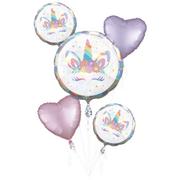 Iridescent Unicorn Party Foil Balloon Bouquet