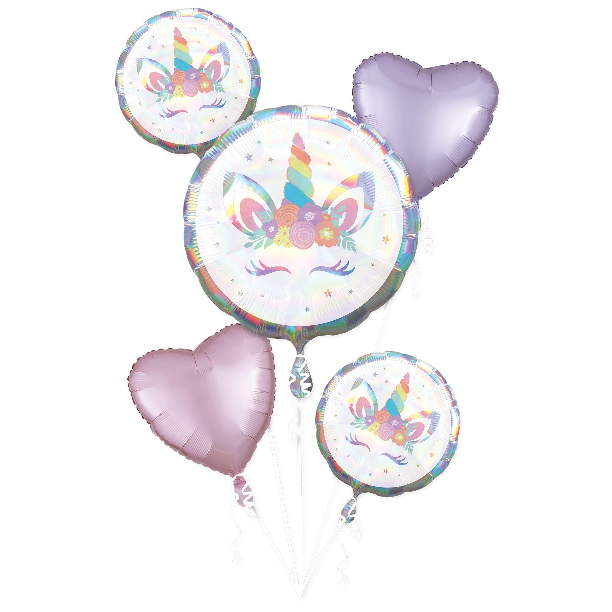 Iridescent Unicorn Party Foil Balloon Bouquet