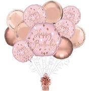 Blush Birthday Foil Balloon Bouquet