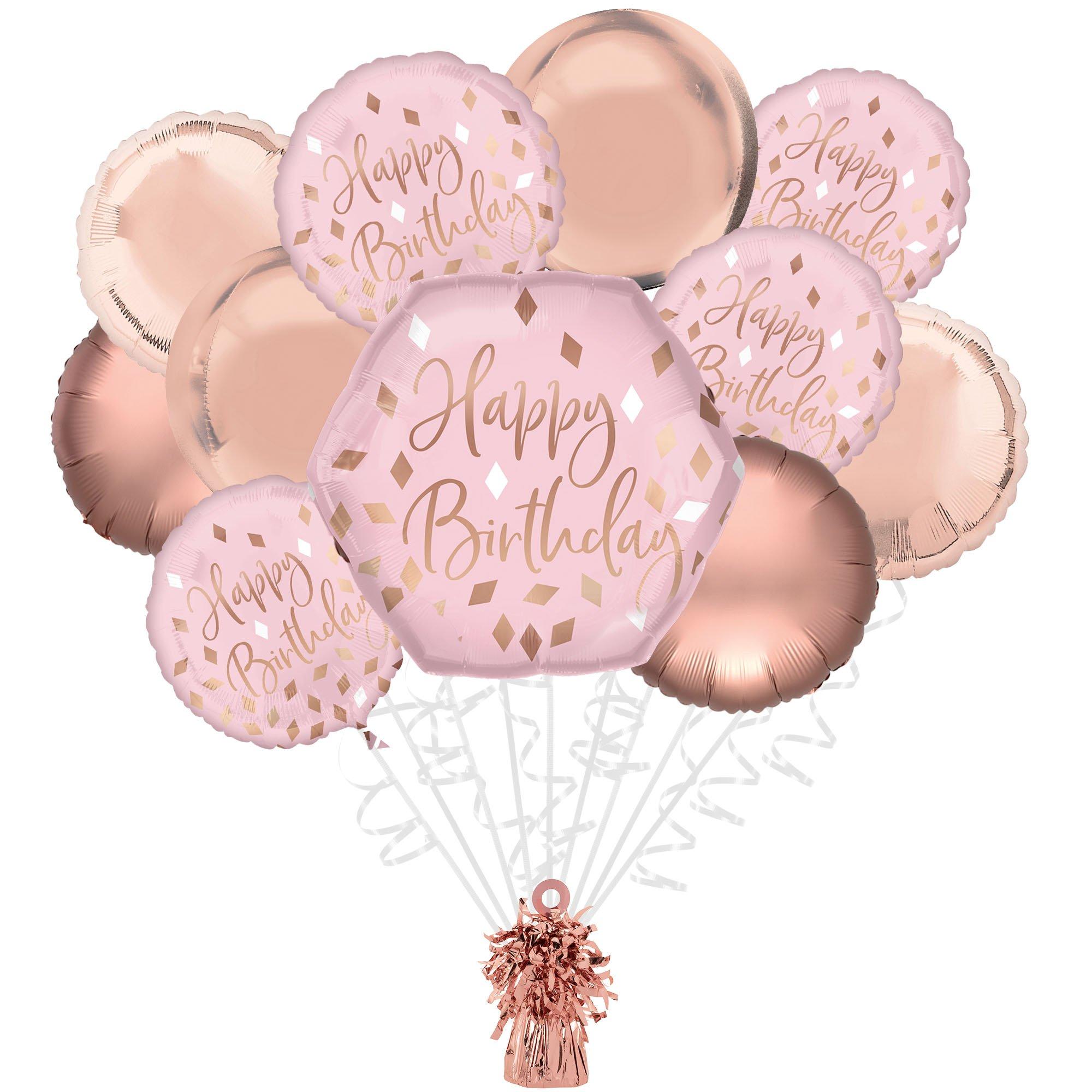 Blush Birthday Foil Balloon Bouquet