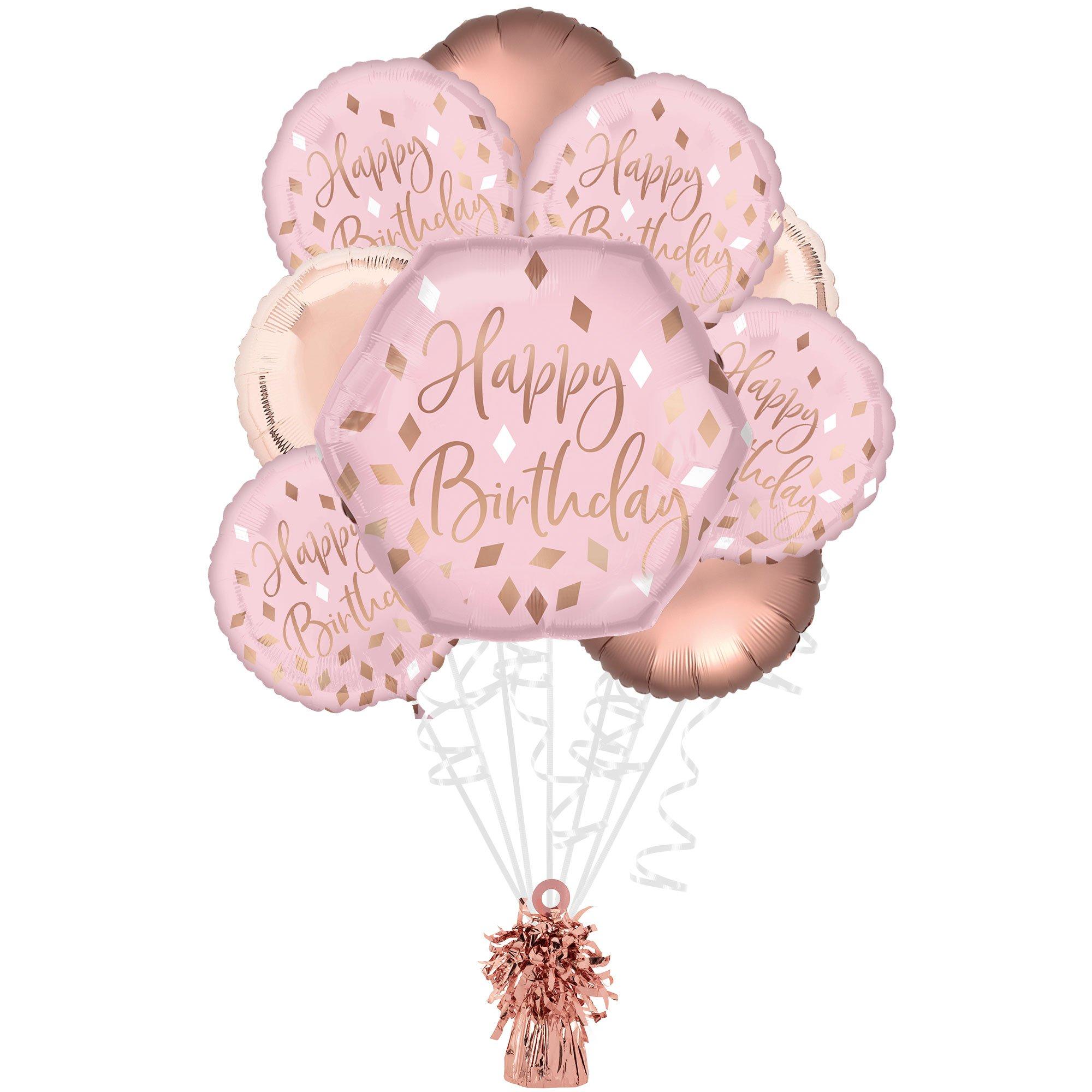 Blush Birthday Foil Balloon Bouquet