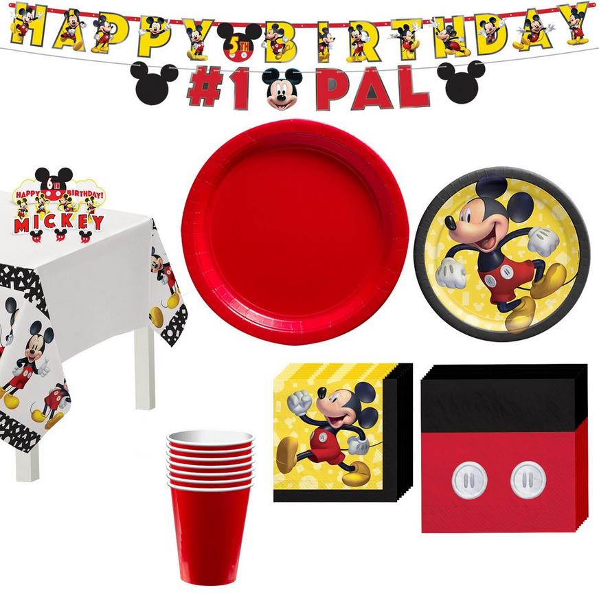 Mickey Mouse Plates and Napkins Bundle for 16 Guests 