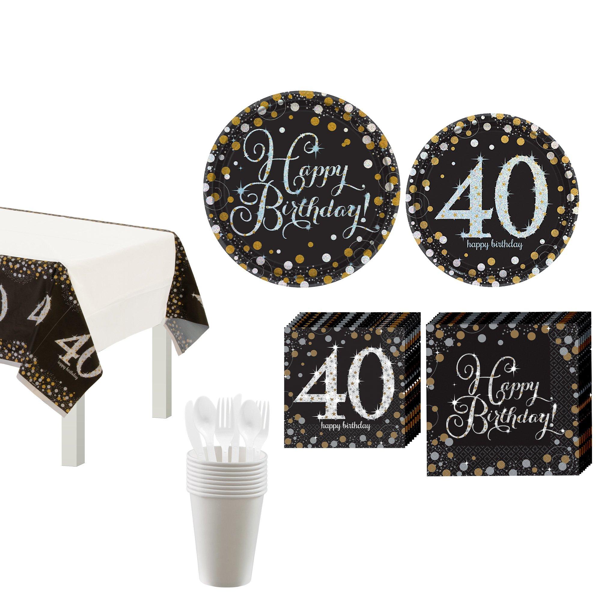 Sparkling Celebration 40th Birthday Tableware Kit
