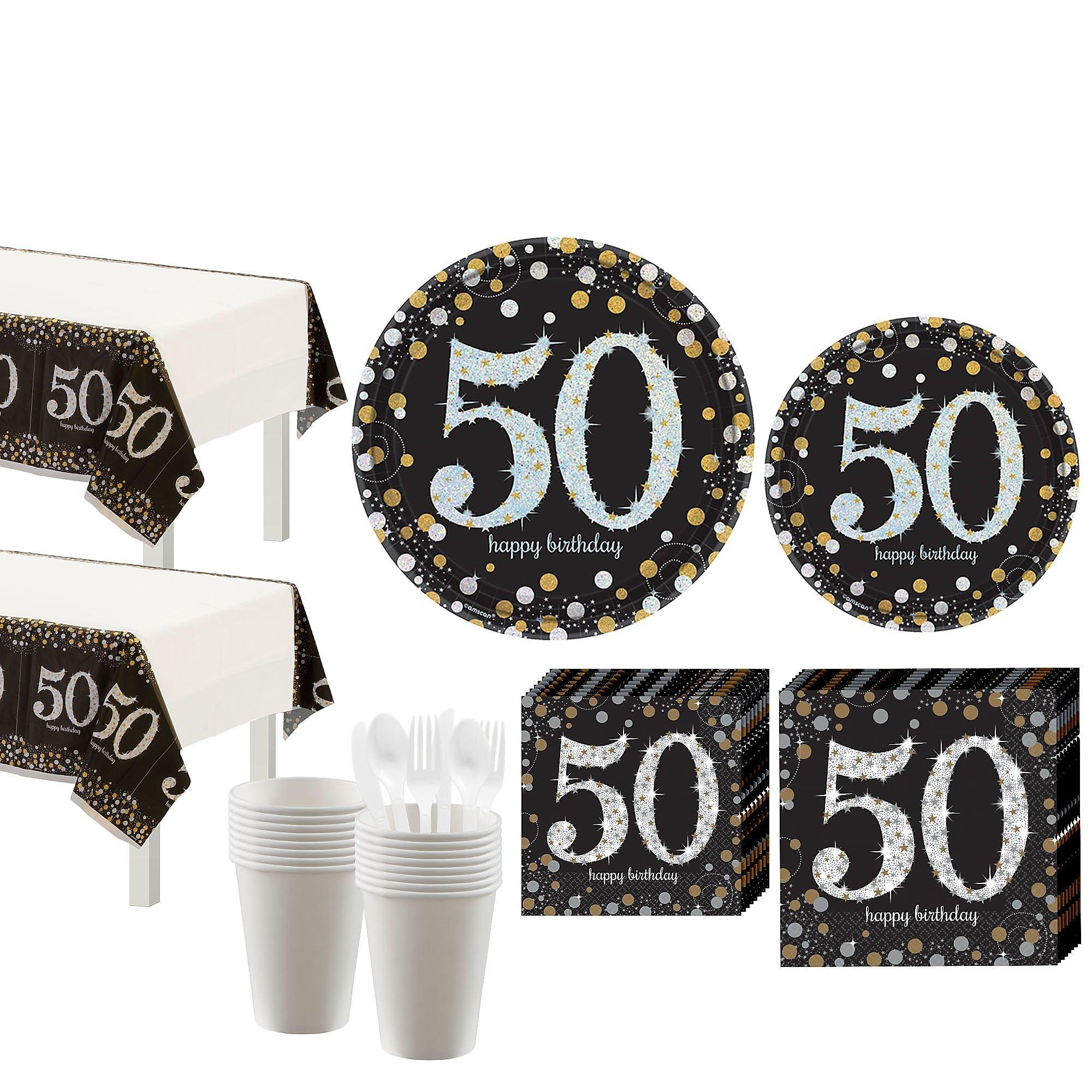 Sparkling Celebration 50th Birthday Party Kit for 16 Guests | Party City