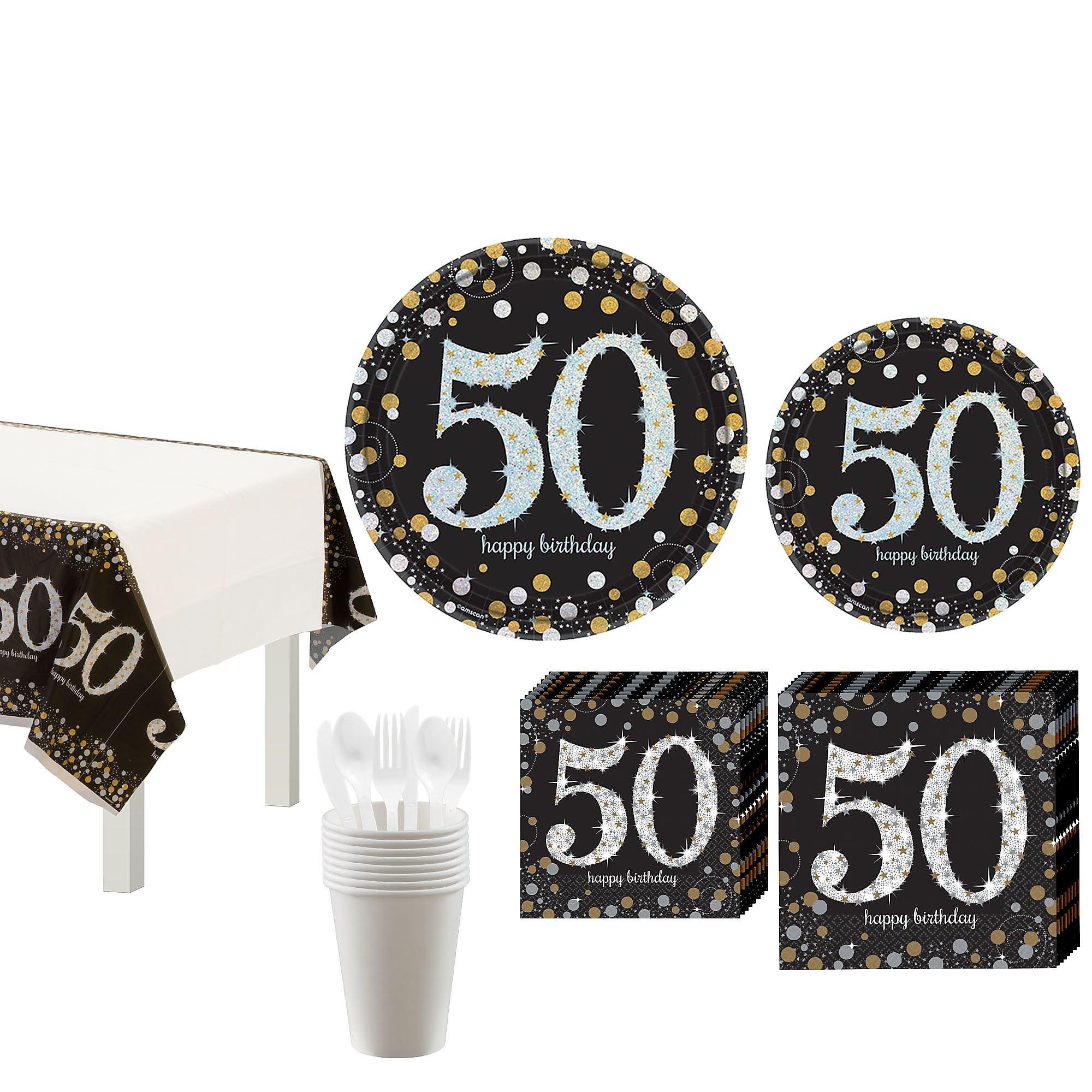 Sparkling Celebration 50th Birthday Tableware Kit