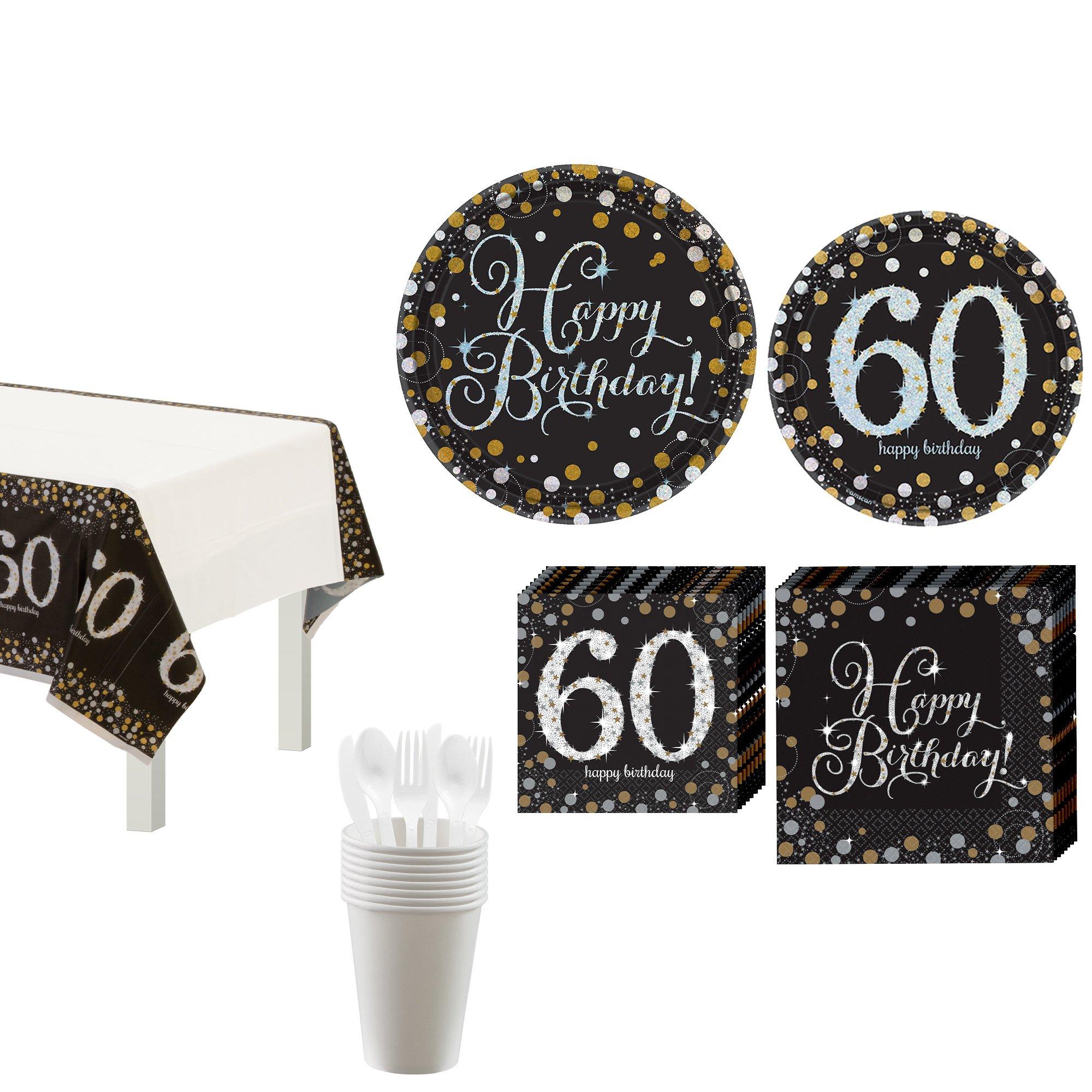 Sparkling Celebration 60th Birthday Tableware Kit