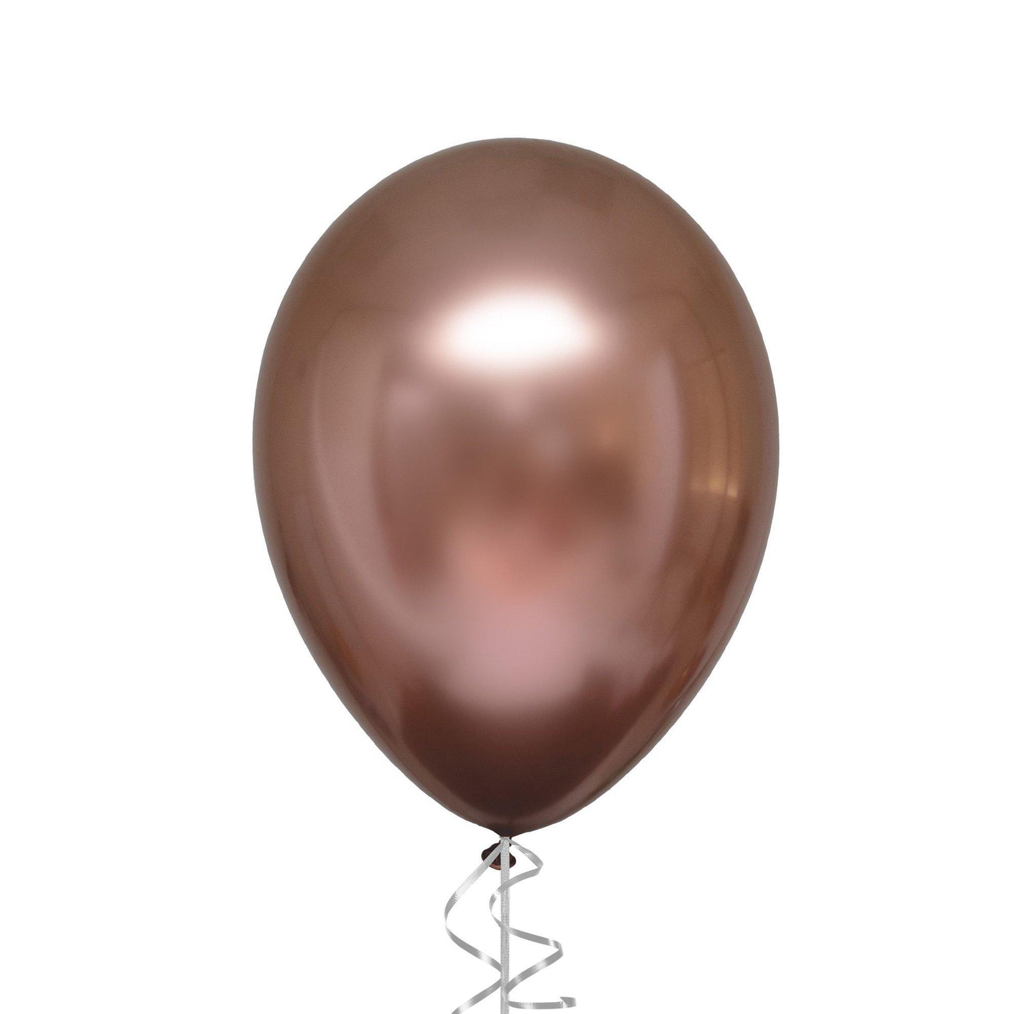 Rose Copper Metallic Chrome Satin Luxe Latex Balloon