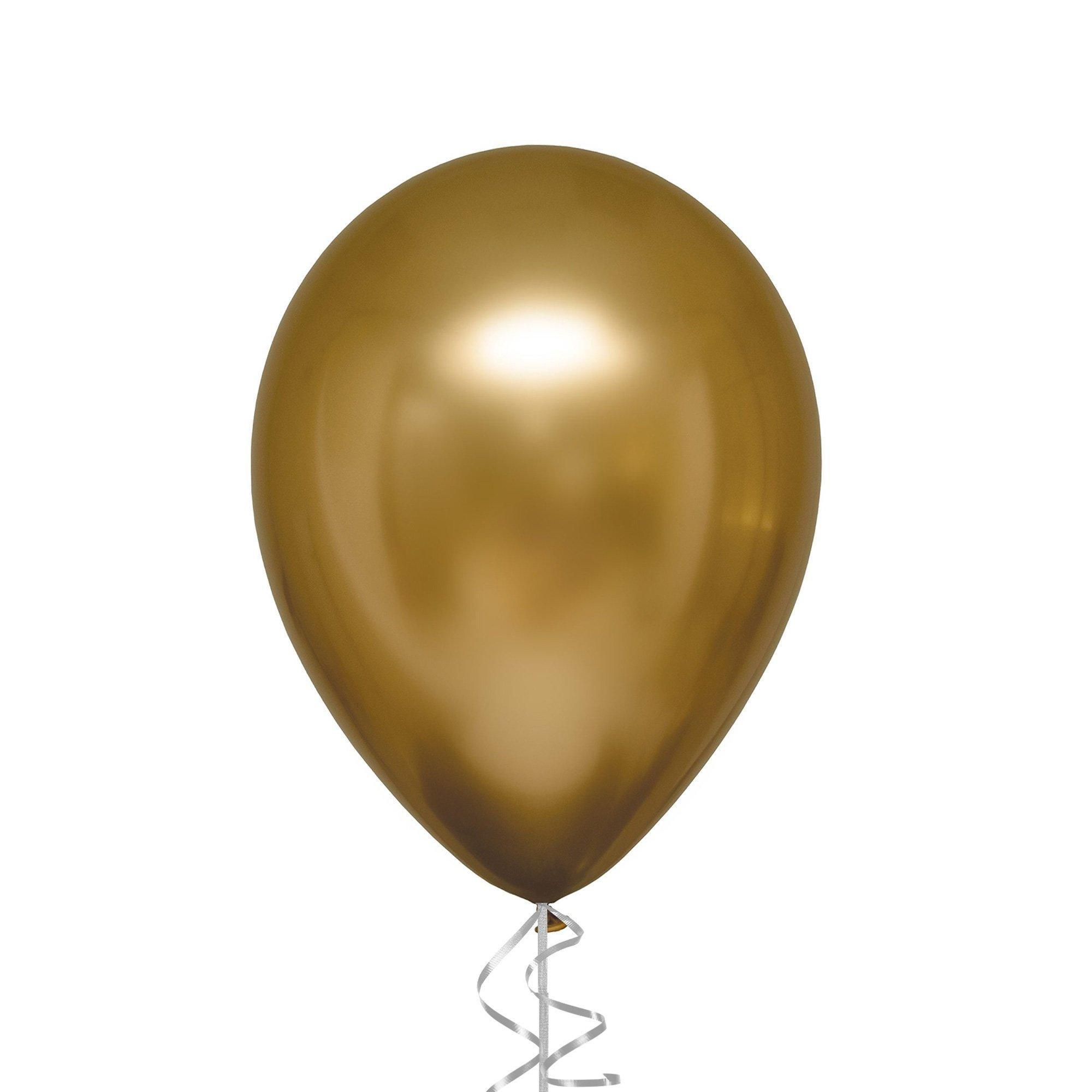 Gold Metallic Chrome Satin Luxe Latex Balloon