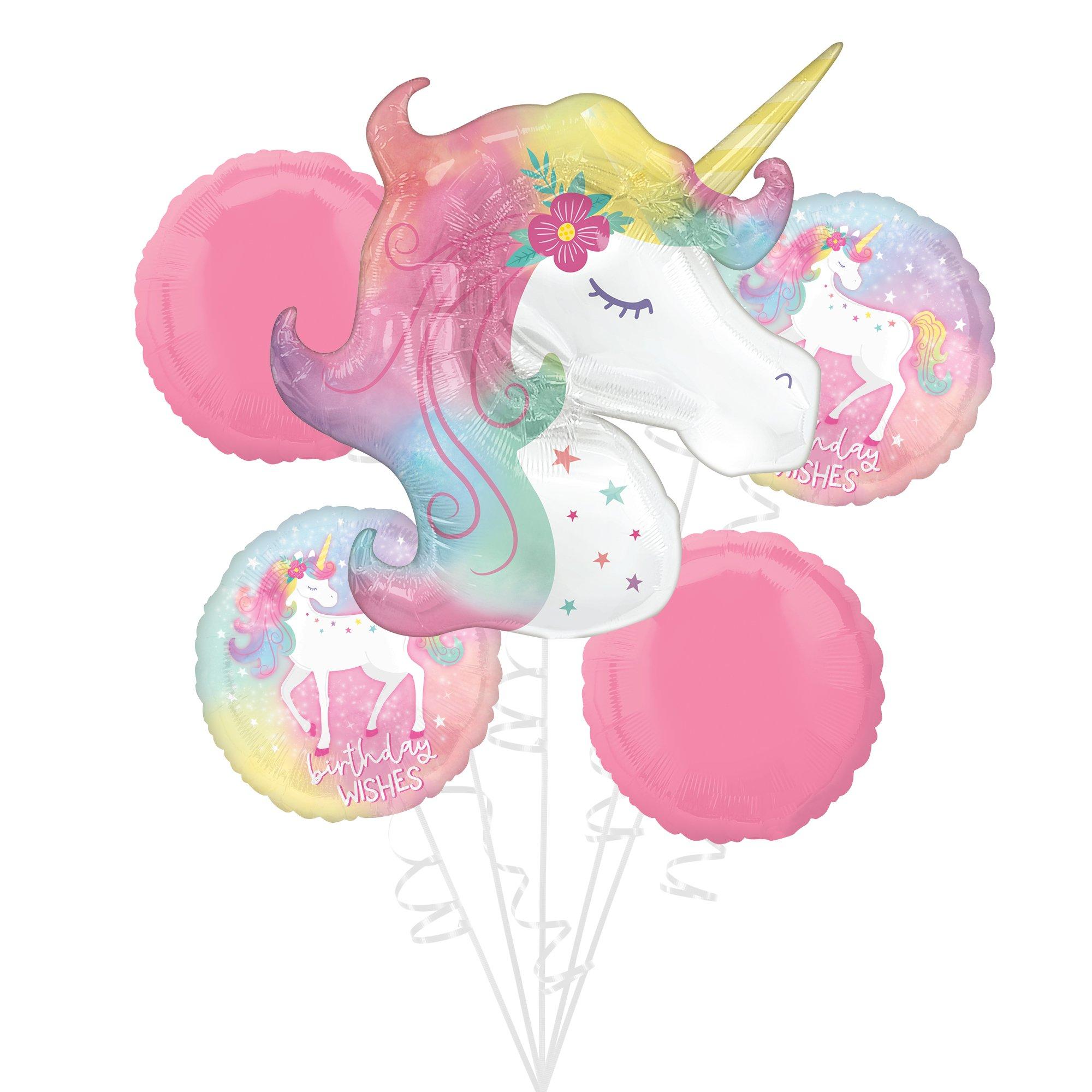 Enchanted Unicorn Foil Balloon Bouquet, 5pc