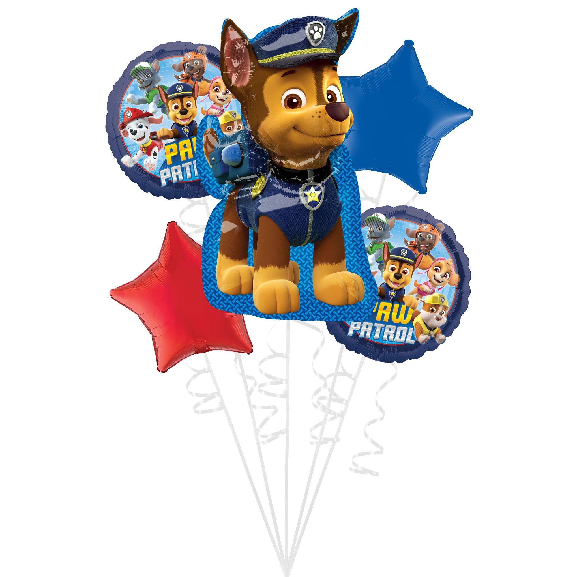 Chase Foil Balloon Bouquet, 5pc - PAW Patrol