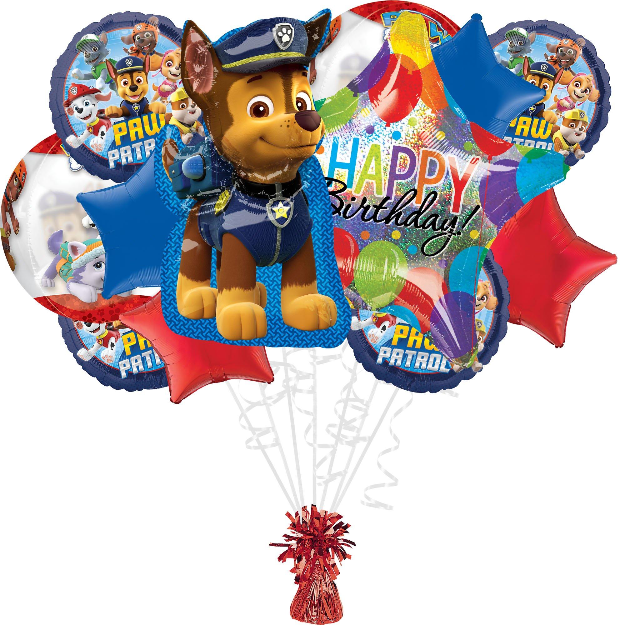 Chase Foil Balloon Bouquet, 5pc - PAW Patrol
