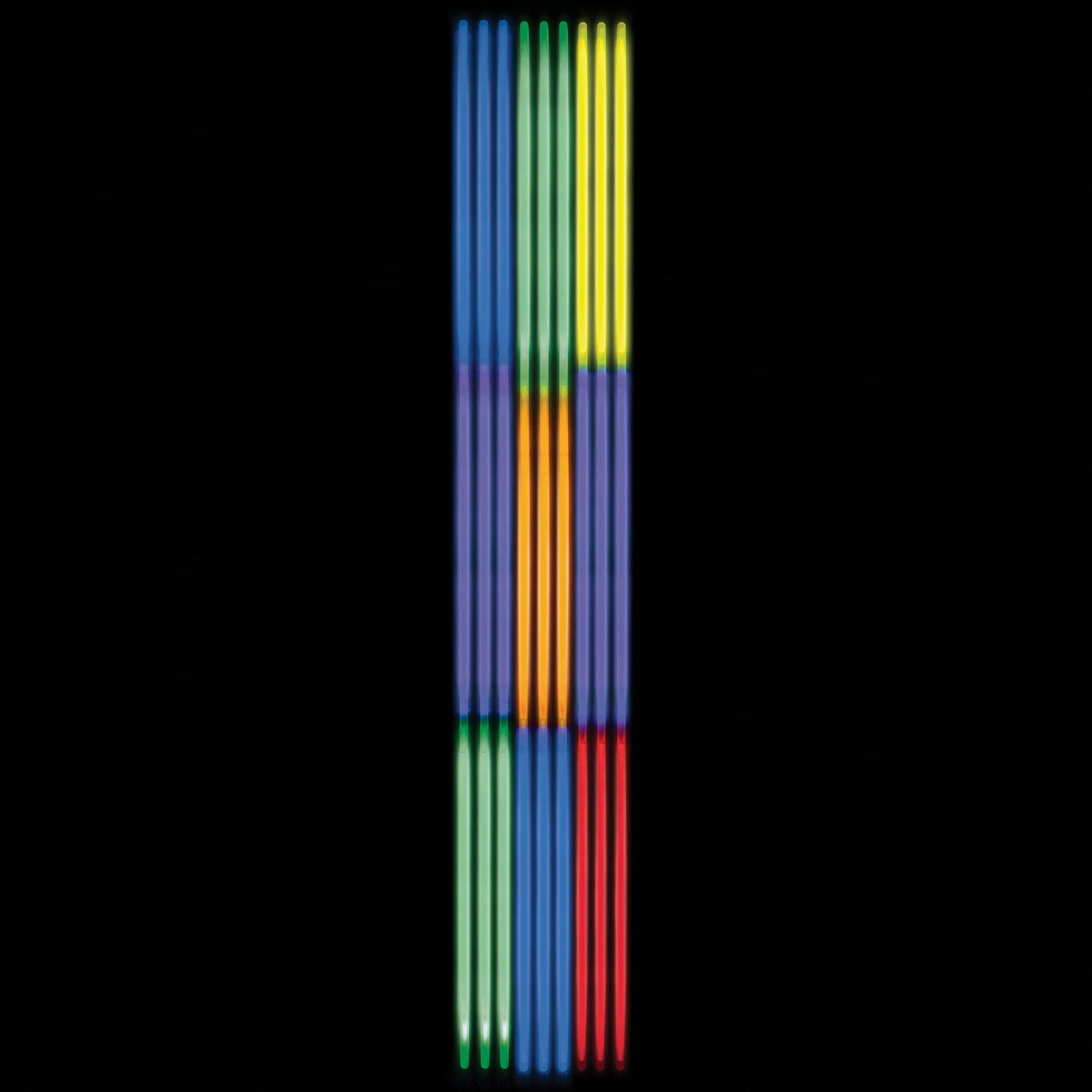 Tri-Color Glow Sticks with Connectors, 22in