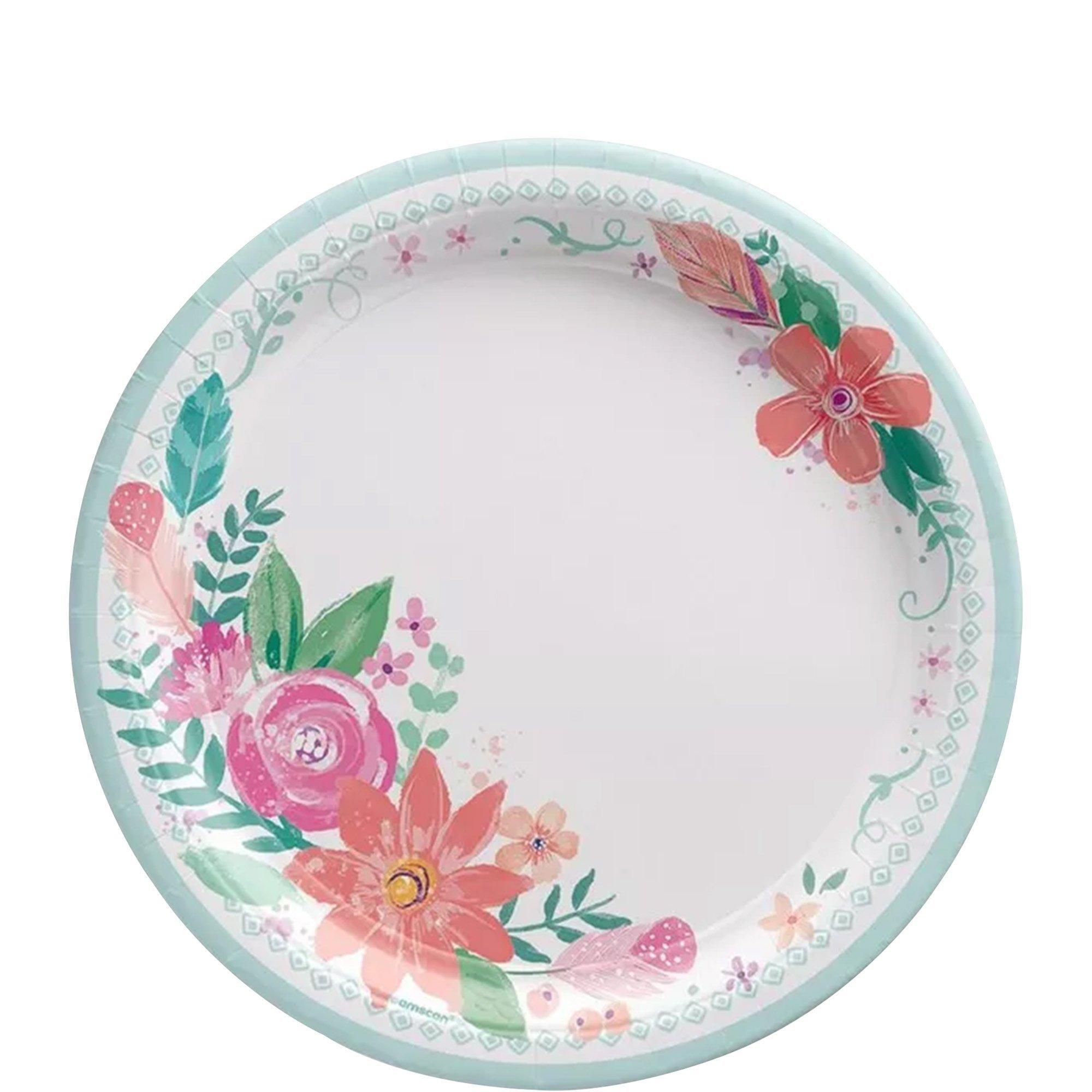 Boho 7 in. Premium Paper Plates (Set of 16)