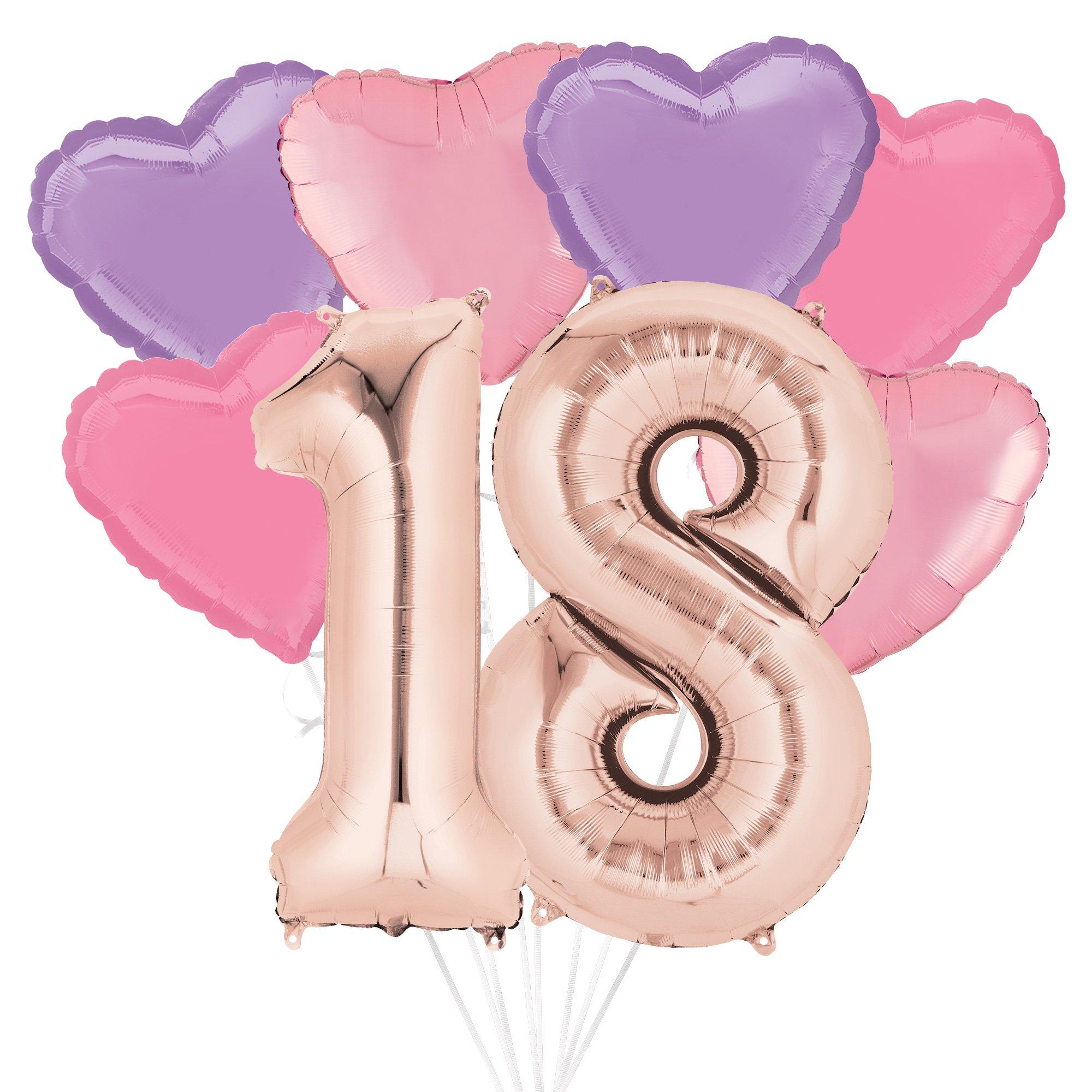 SET DE GLOBOS 18 AÑOS 15PCS - Happy Party Stores.com